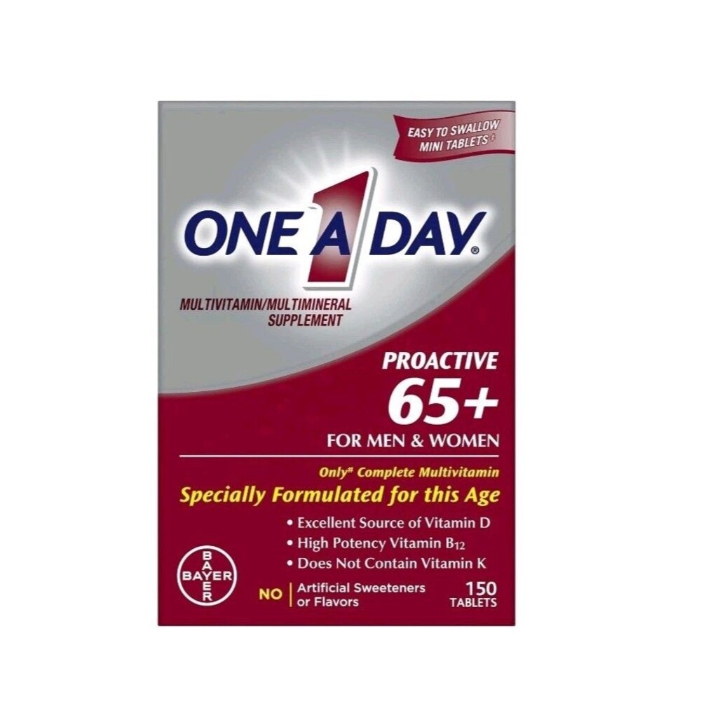 One A Day Proactive 65+ Mens & Womens Complete Multivitamin 150 Count Tablets